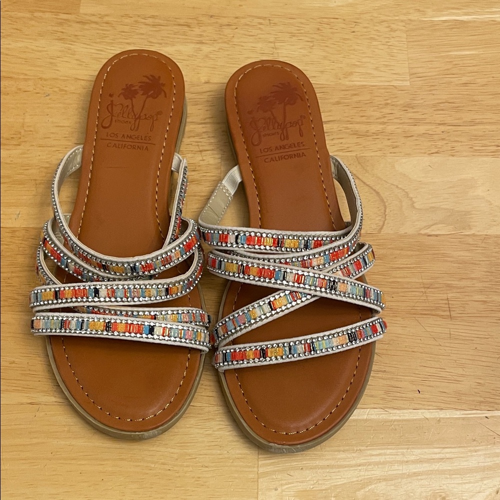 Jellypop Colorful Beaded Sandals